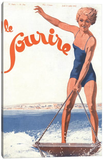 1932 Le Sourire Magazine Cover Canvas Art Print - The Advertising Archives