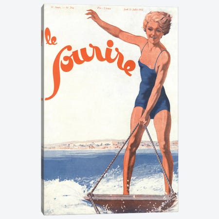 1932 Le Sourire Magazine Cover Canvas Print #TAA166} by The Advertising Archives Canvas Print