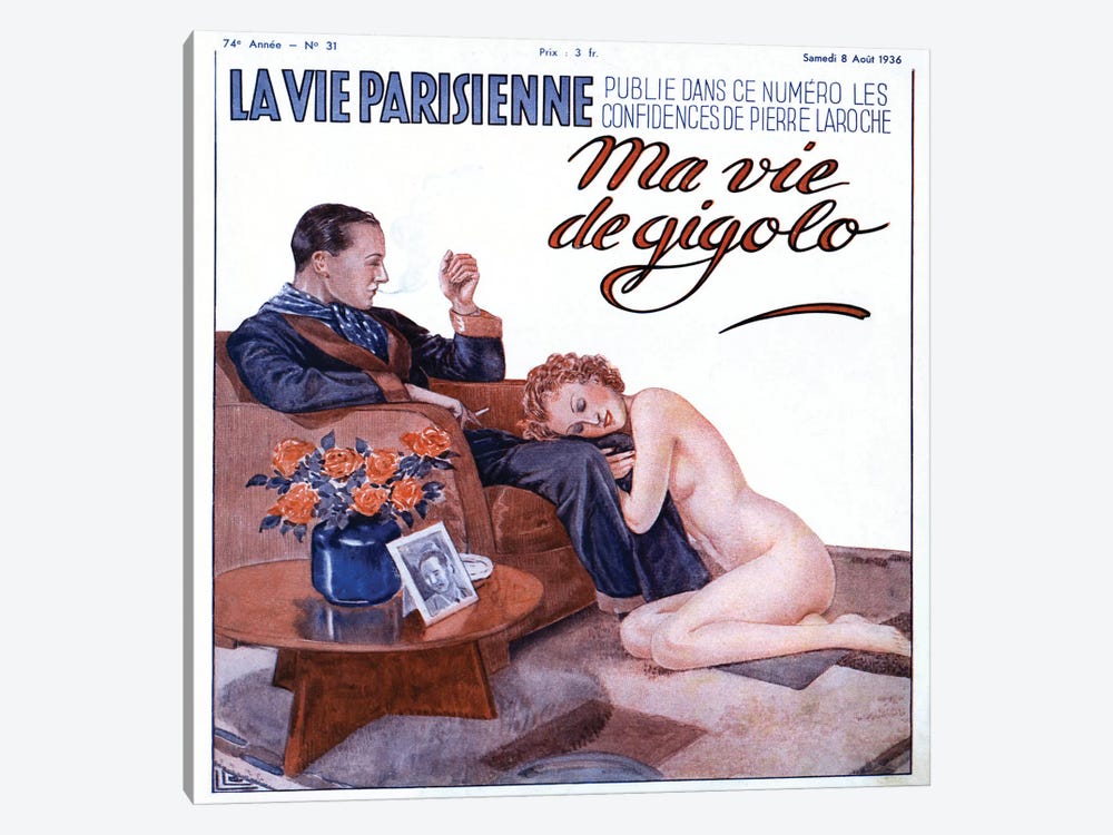 1936 La Vie Parisienne Magazine Cover by The Advertising Archives 1-piece Canvas Print