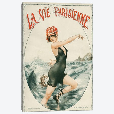 1919 La Vie Parisienne Magazine Cover Canvas Print #TAA16} by Cheri Herouard Art Print