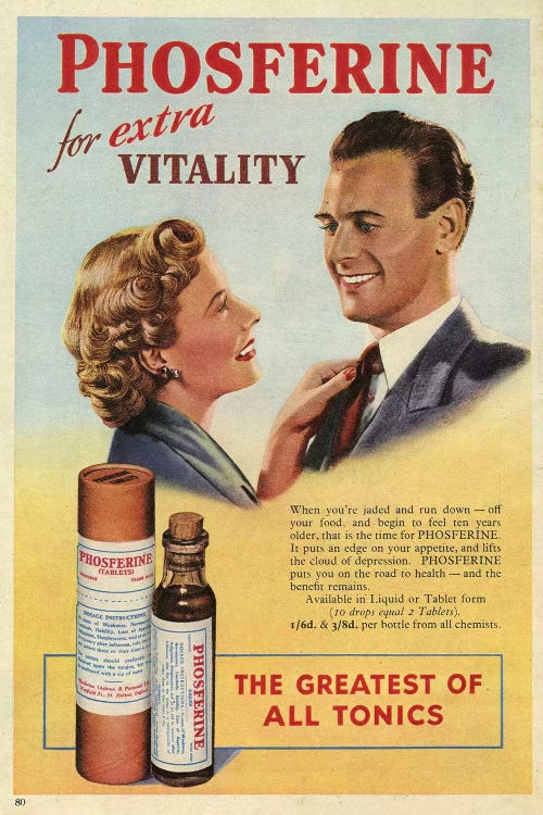 1950s Phosferine Magazine Advert by The Advertising Archives wall art