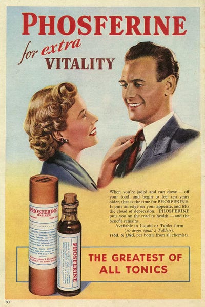 The Advertising Archives: 1950s Phosferine Magazine Advert by The Advertising Archives