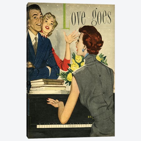 1951 Playing Pianos Magazine Plate Canvas Print #TAA177} by The Advertising Archives Canvas Wall Art