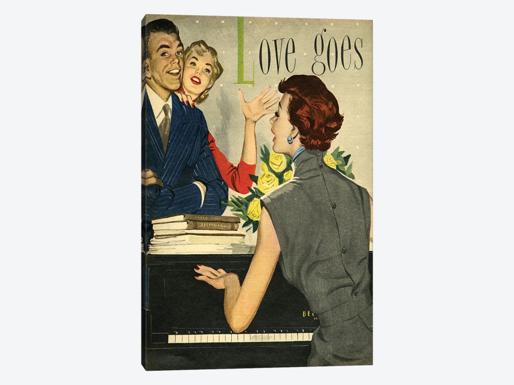 1951 Playing Pianos Magazine Plate by The Advertising Archives 1-piece Canvas Wall Art