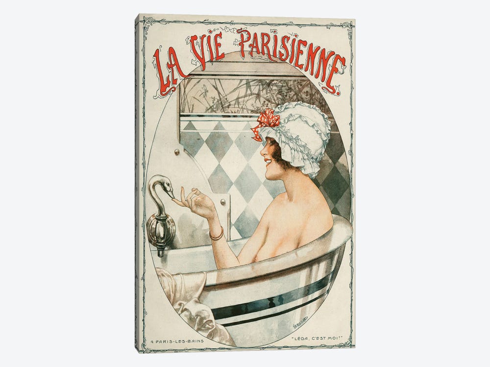 1919 La Vie Parisienne Magazine Cover by Cheri Herouard 1-piece Canvas Art Print