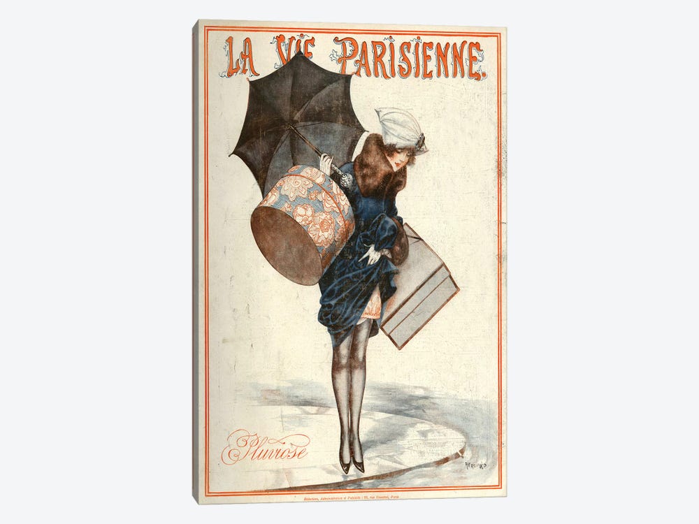 1923 La Vie Parisienne Magazine Cover by Cheri Herouard 1-piece Canvas Art Print