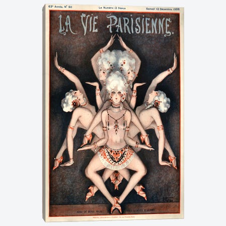 1925 La Vie Parisienne Magazine Cover Canvas Print #TAA187} by Armand Vallee Canvas Print