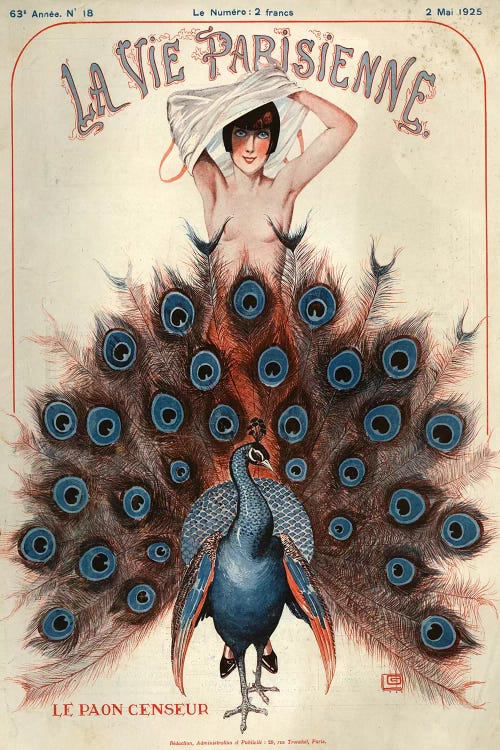 1925 La Vie Parisienne Magazine Cover