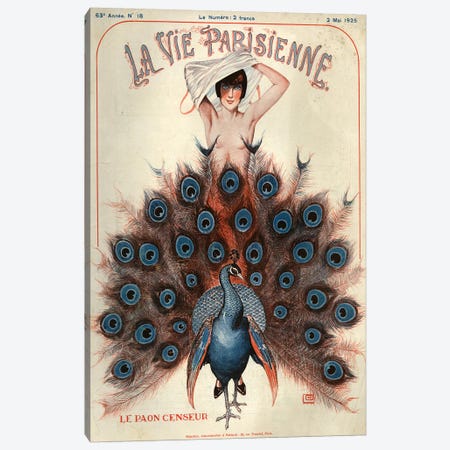 1925 La Vie Parisienne Magazine Cover Canvas Print #TAA189} by Georges Leonnec Canvas Artwork