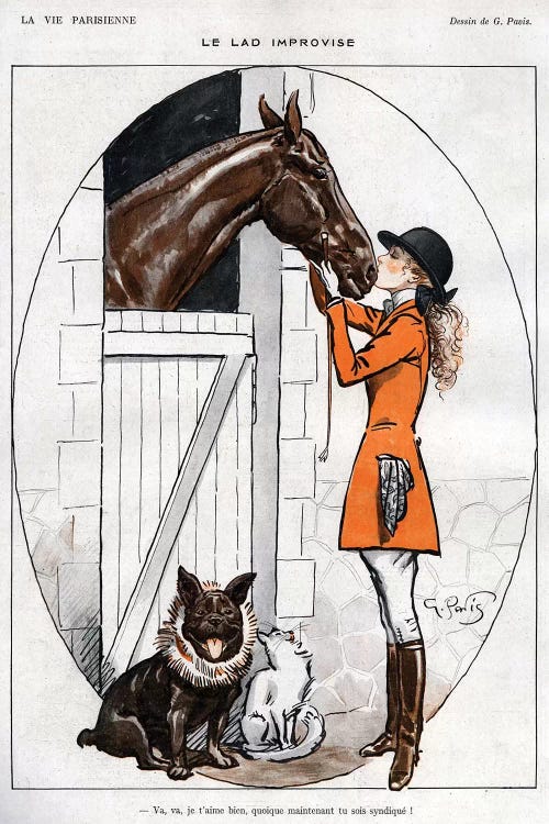 1919 La Vie Parisienne Magazine Plate by Georges Pavis wall art