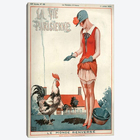 1925 La Vie Parisienne Magazine Cover Canvas Print #TAA192} by Georges Leonnec Canvas Print