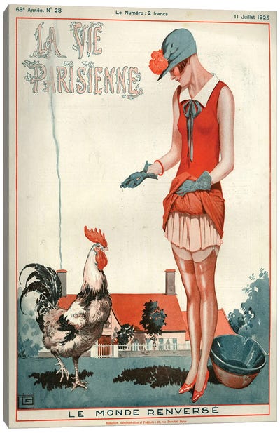 1925 La Vie Parisienne Magazine Cover Canvas Art Print