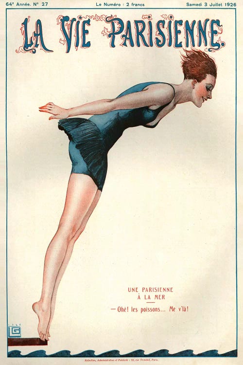 1926 La Vie Parisienne Magazine Cover