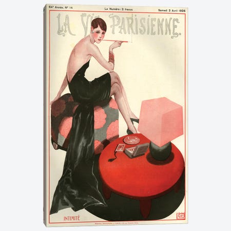 1926 La Vie Parisienne Magazine Cover Canvas Print #TAA194} by Georges Leonnec Canvas Artwork