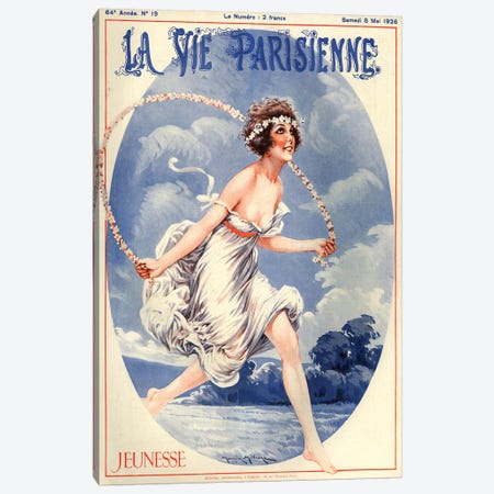 1926 La Vie Parisienne Magazine Cover Canvas Print #TAA196} by Maurice Milliere Canvas Art