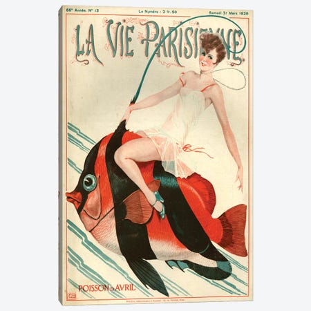 1927 La Vie Parisienne Magazine Cover Canvas Print #TAA198} by Georges Leonnec Art Print