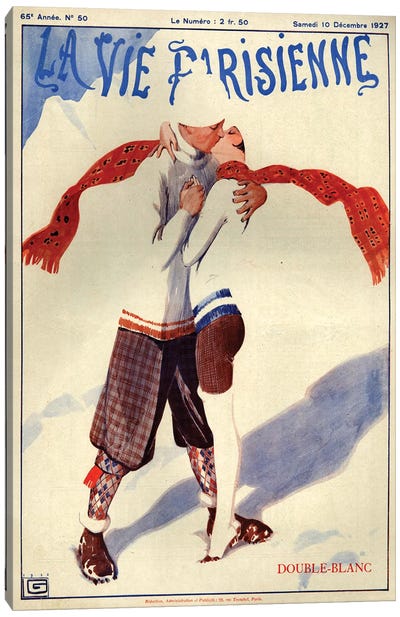1927 La Vie Parisienne Magazine Cover Canvas Art Print - Historical Fashion Art