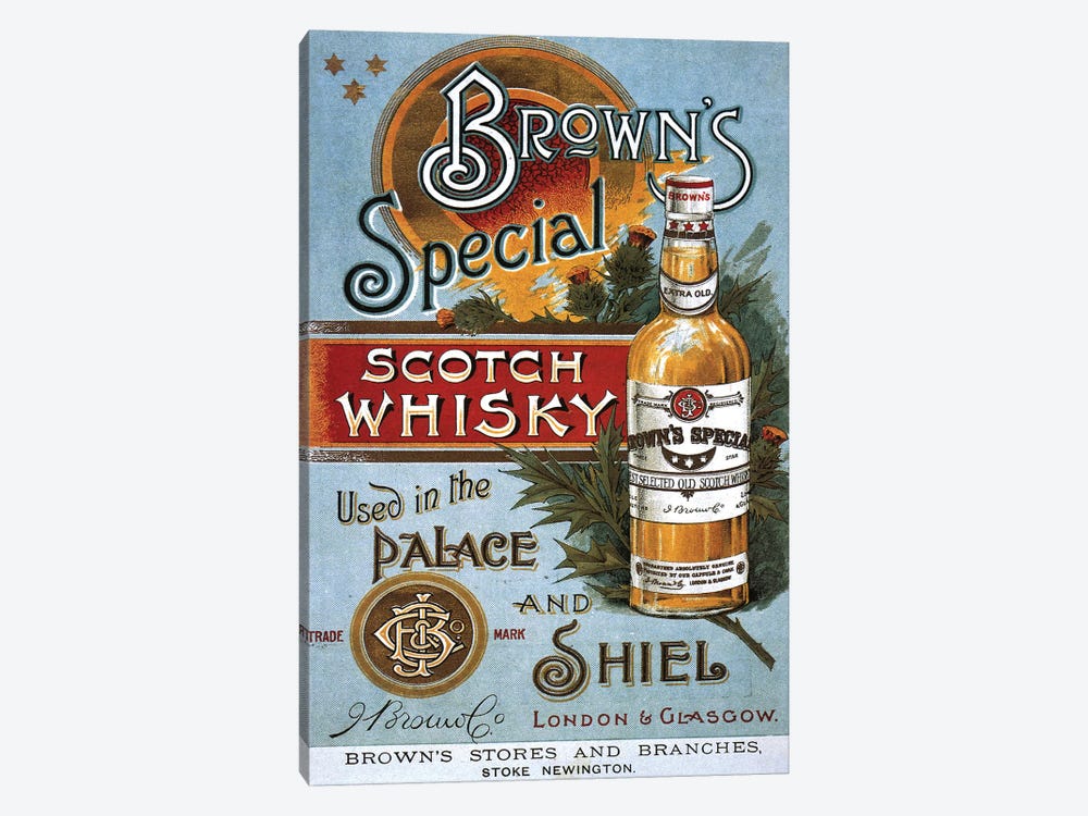 1890s Brown's Special Whisky Advert by The Advertising Archives 1-piece Canvas Artwork