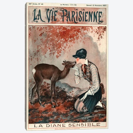 1927 La Vie Parisienne Magazine Cover Canvas Print #TAA201} by Georges Leonnec Canvas Print
