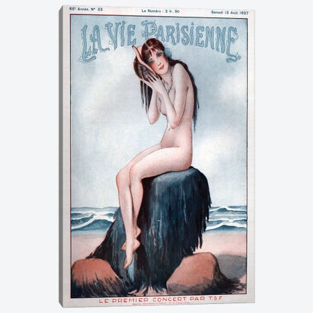 1927 La Vie Parisienne Magazine Cover Canvas Print #TAA202} by Georges Leonnec Canvas Print