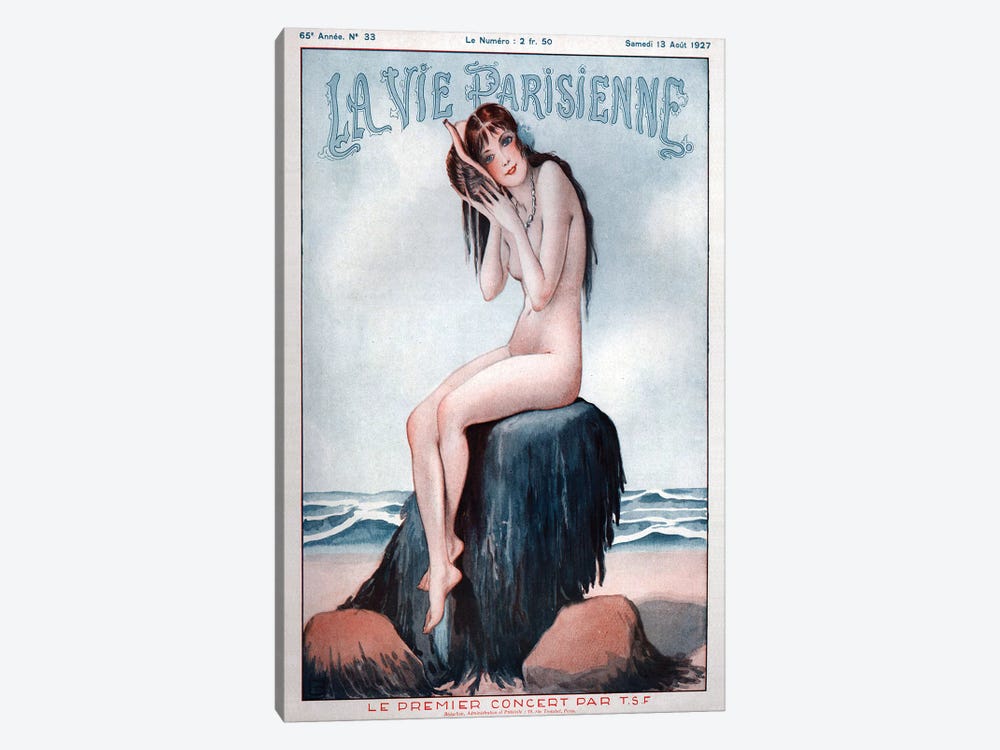 1927 La Vie Parisienne Magazine Cover by Georges Leonnec 1-piece Canvas Wall Art