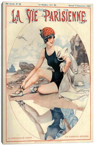 1927 La Vie Parisienne Magazine Cover Canvas Art Print - The Advertising Archives