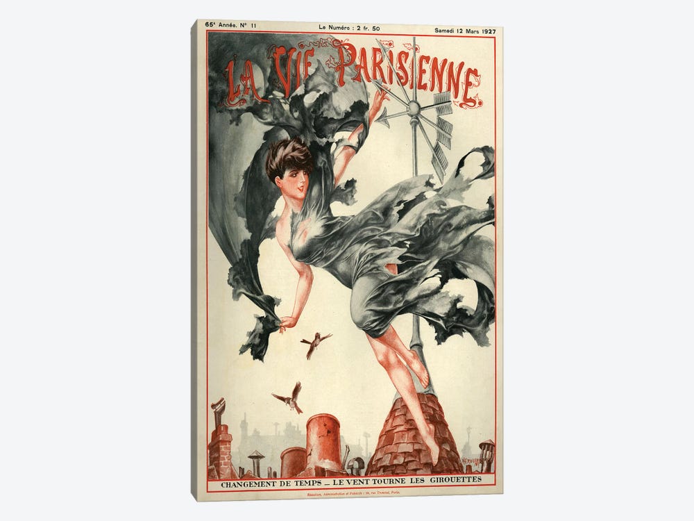 1927 La Vie Parisienne Magazine Cover by Cheri Herouard 1-piece Art Print