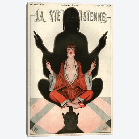 1927 La Vie Parisienne Magazine Cover Canvas Print #TAA206} by Georges Leonnec Canvas Art
