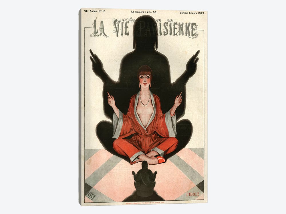 1927 La Vie Parisienne Magazine Cover by Georges Leonnec 1-piece Canvas Art