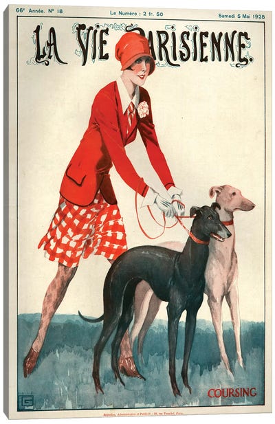 1928 La Vie Parisienne Magazine Cover Canvas Art Print - Historical Fashion Art