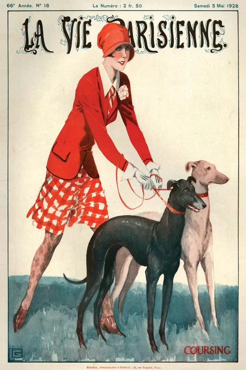 1928 La Vie Parisienne Magazine Cover by Georges Leonnec wall art