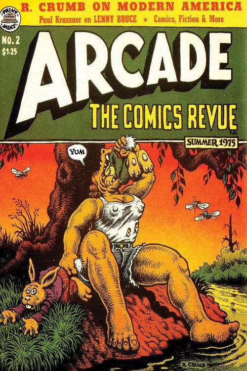 1975 Arcade Comics Revue by Robert Crumb wall art