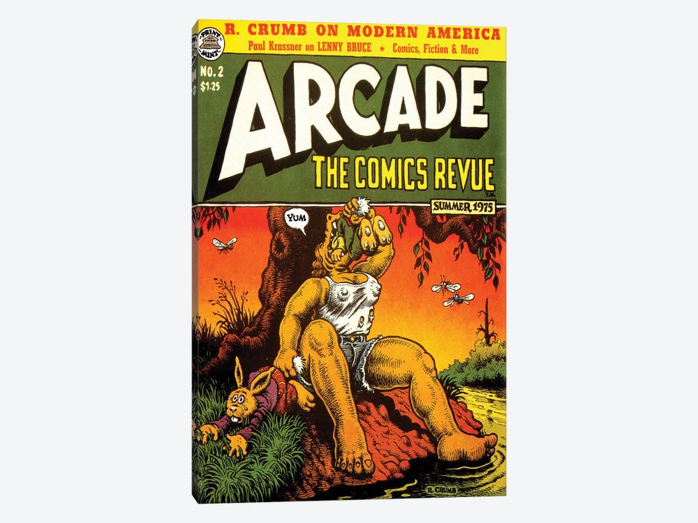 1975 Arcade Comics Revue by Robert Crumb 1-piece Canvas Print