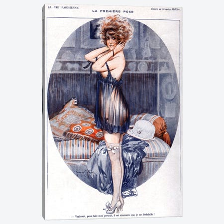 1919 La Vie Parisienne Magazine PLate Canvas Print #TAA20} by Maurice Milliere Canvas Art Print
