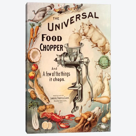 1890s Universal Food Processors Magazine Advert Canvas Print #TAA212} by The Advertising Archives Canvas Artwork