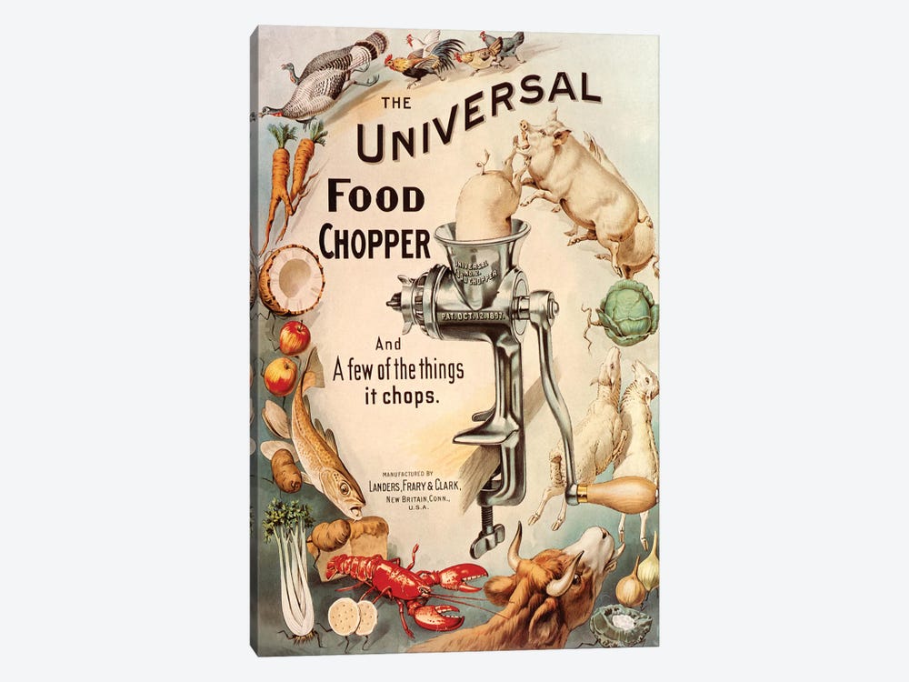 1890s Universal Food Processors Magazine Advert by The Advertising Archives 1-piece Canvas Art Print