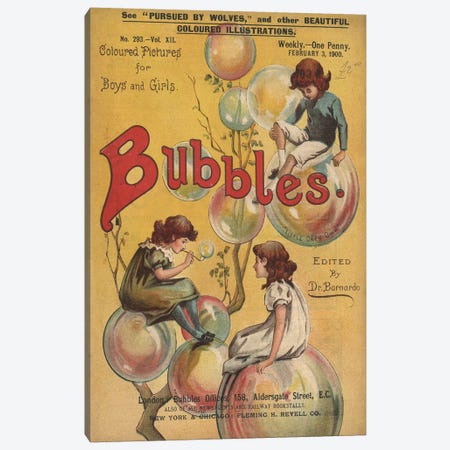 1900 Bubbles Magazine Cover Canvas Print #TAA213} by The Advertising Archives Canvas Wall Art