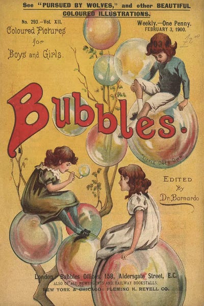 The Advertising Archives: 1900 Bubbles Magazine Cover by The Advertising Archives