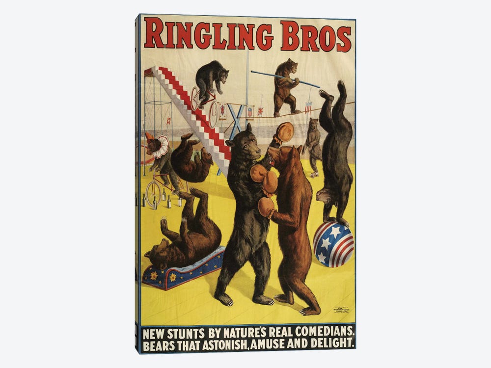 1900s Ringling Bros Circus Poster by The Advertising Archives 1-piece Art Print