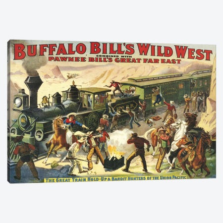 1907 Buffalo Bill's Wild West Show Poster Canvas Print #TAA217} by The Advertising Archives Canvas Print