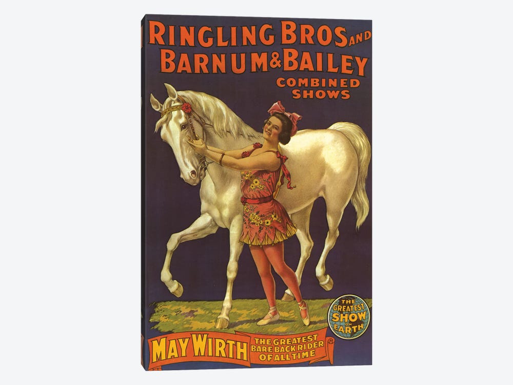 1910 Ringling Bros And Barnum & Bailey Circus Poster by The Advertising Archives 1-piece Canvas Print