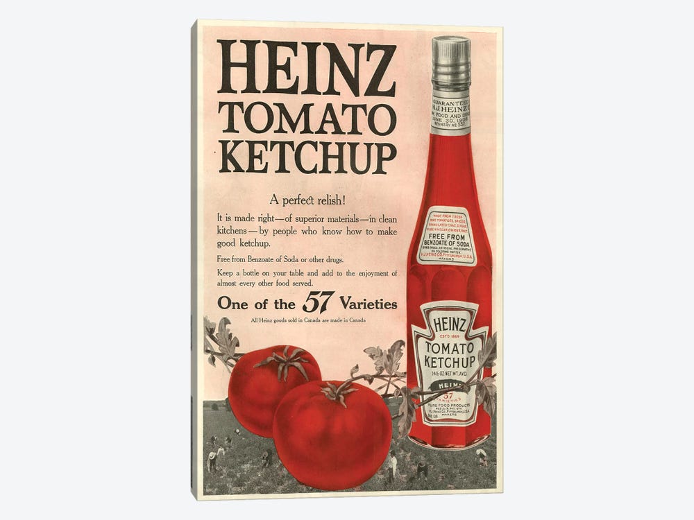 1910s Heinz Magazine Advert by The Advertising Archives 1-piece Canvas Art