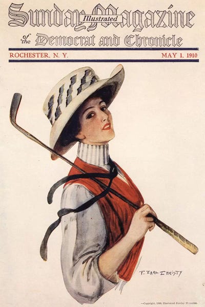 Golf: 1910s Sunday Magazine Cover by The Advertising Archives