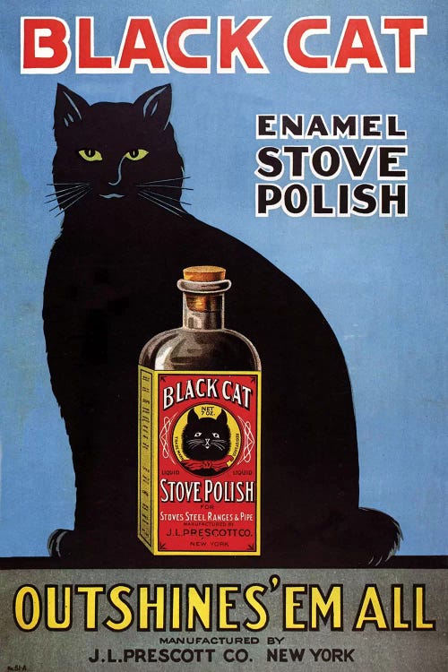 1920s Black Cat Enamel Magazine Advert