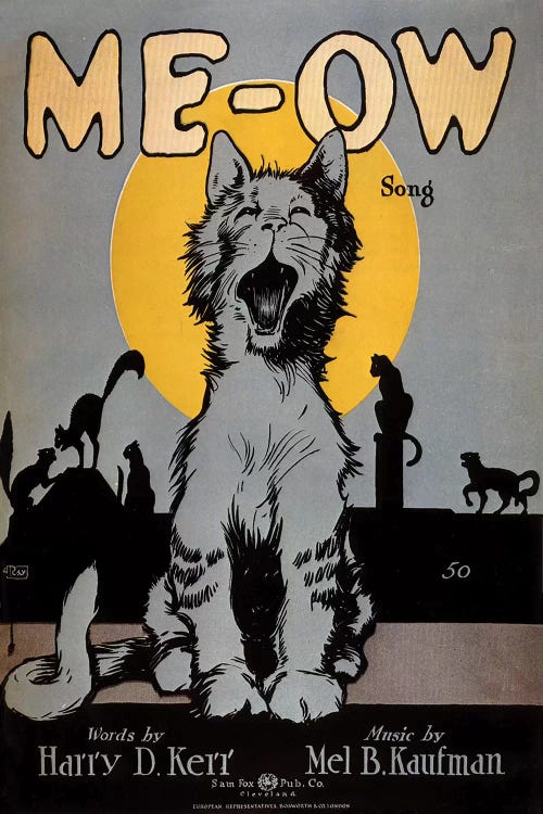 1920s Cats Meow Sheet Music Cover by The Advertising Archives wall art