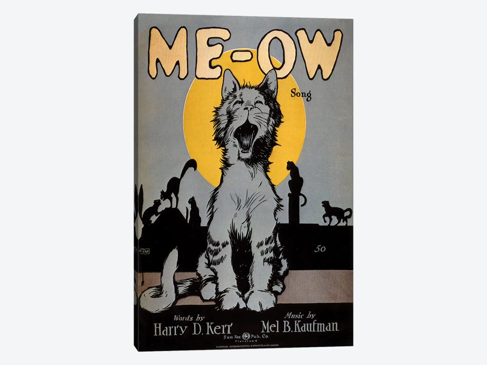 1920s Cats Meow Sheet Music Cover by The Advertising Archives 1-piece Canvas Art