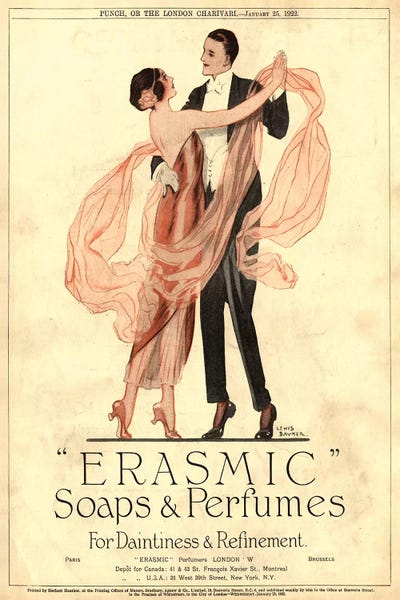 The Advertising Archives: 1920s Erasmic Soaps Magazine Advert by The Advertising Archives