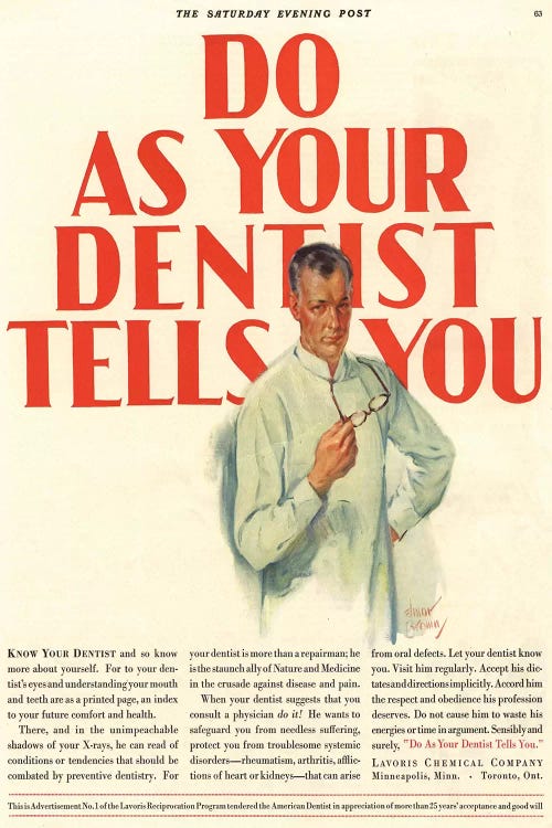 1920s Lavoris Magazine Advert by The Advertising Archives wall art