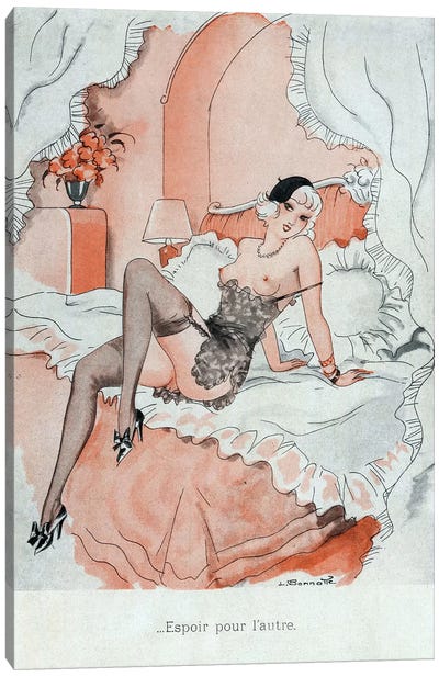 1920s Le Sourire Magazine Plate Canvas Art Print - Historical Fashion Art