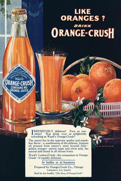 1920s Orange Crush Magazine Advert